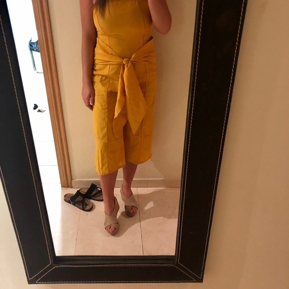 TULAROSA Yellow Strapless Jumpsuit - Picture 2 of 3